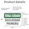 Signmission 18 in Height, 24 in Width, Vinyl Decal, Rectangle, Spanish OS-2PACK-BC-D-1824-L-10045 - alternate 6
